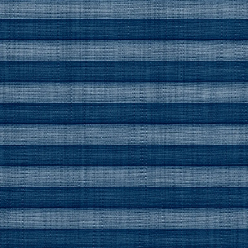 Țesătură plisată Aqua 3826, albastru indigo, cu dungi date de pliuri