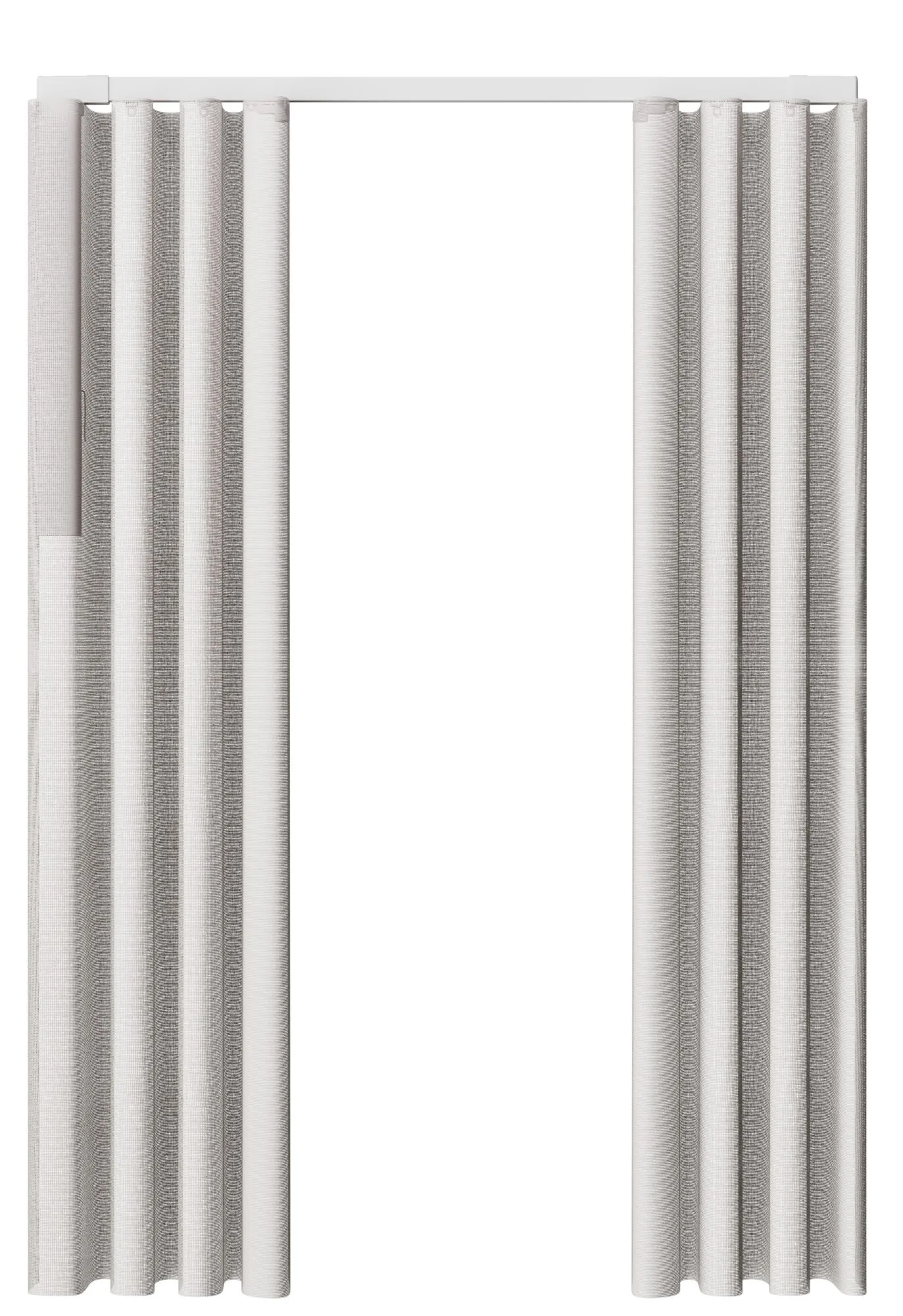 Șină electrică Motionblinds CM-36 cu acumulator și draperie, deschidere cortină