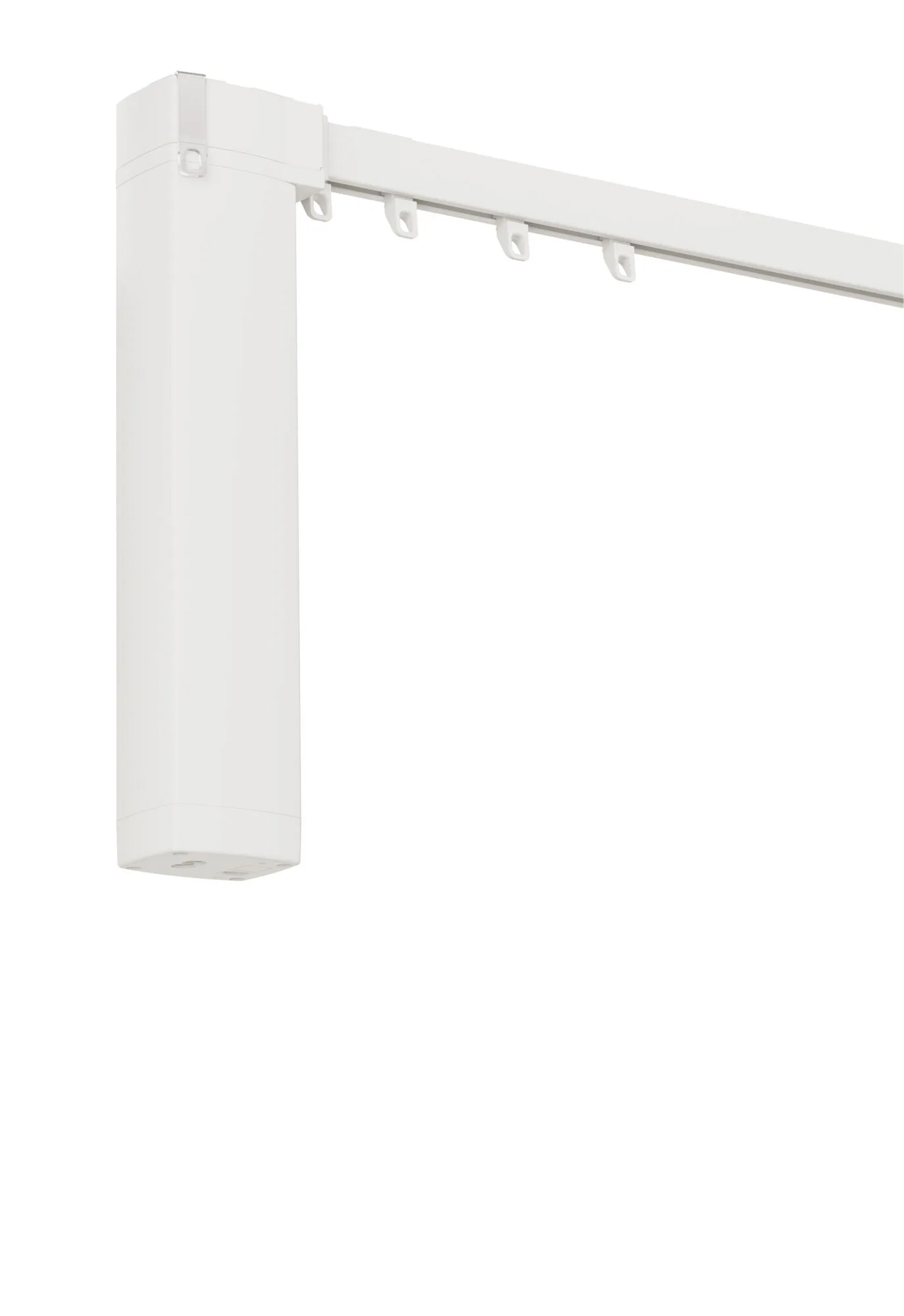 Detaliu profil șină electrică Motionblinds CM-57 alb