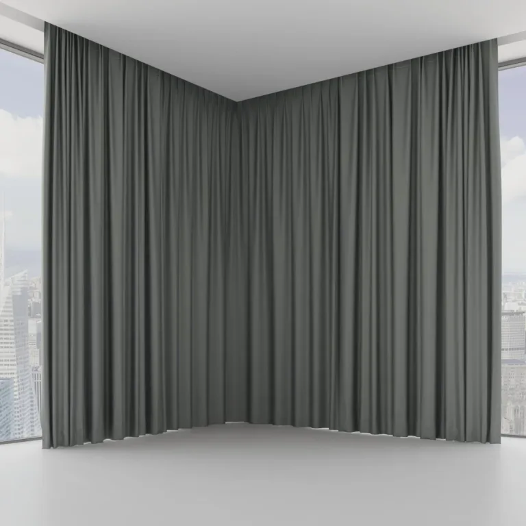 Draperie blackout Grand Noir 10 Lead, pe șină ascunsă în tavan