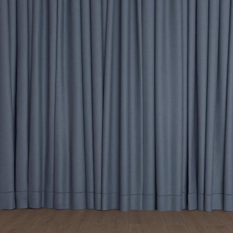 Draperie blackout Shadowmax albastru, cusută wave