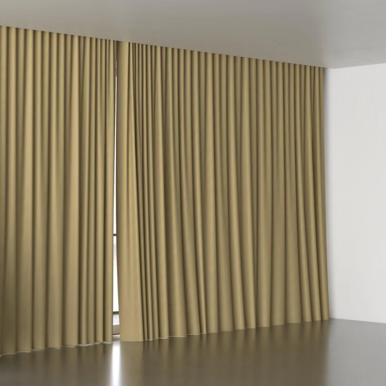 Draperie blackout Shadowmax galben muștar, pe șină wave