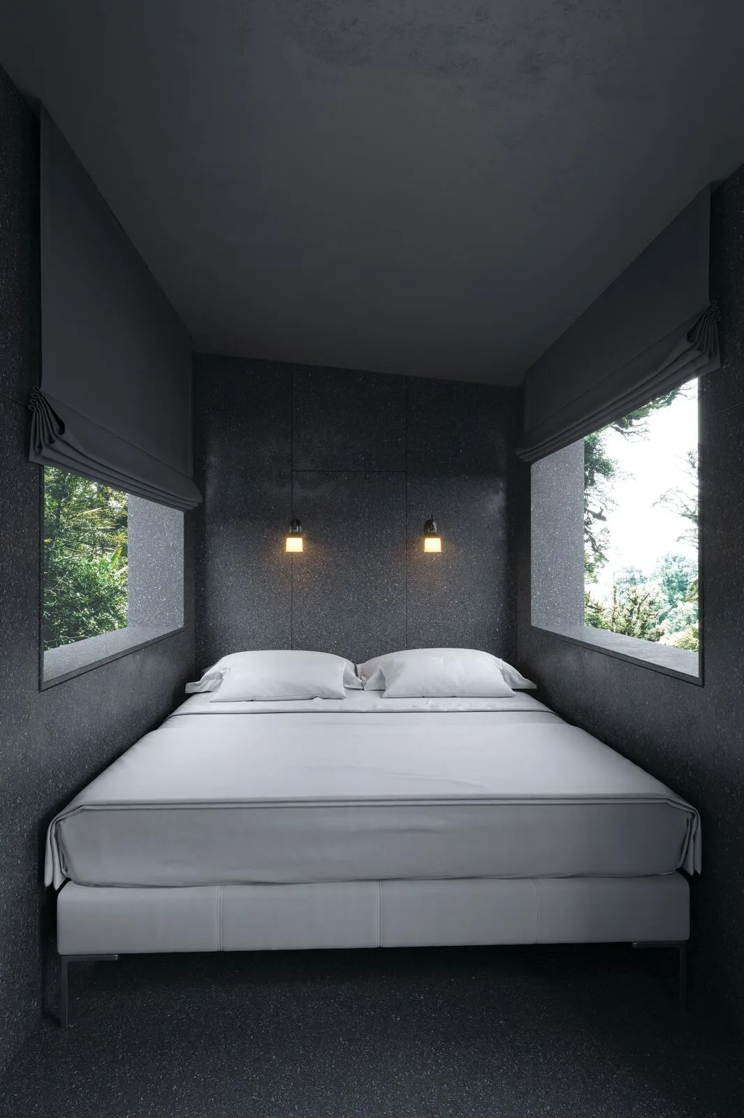 Draperii blackout Stonewall într-un interior amenajat