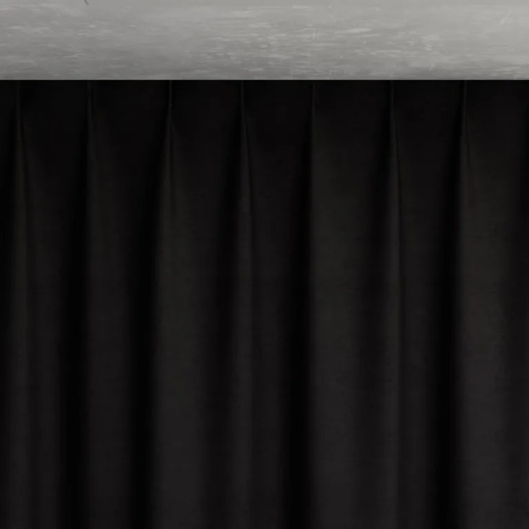 Draperie din catifea Baron 07 Caviar, cu pliuri