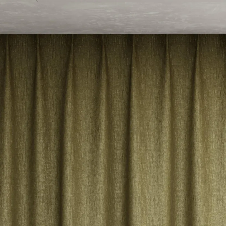 Draperie din catifea Cocktail 28 Pesto, cu pliuri