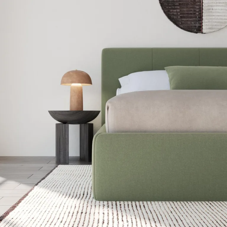Draperie din catifea Deluxe 16 Cypress, în dormitor