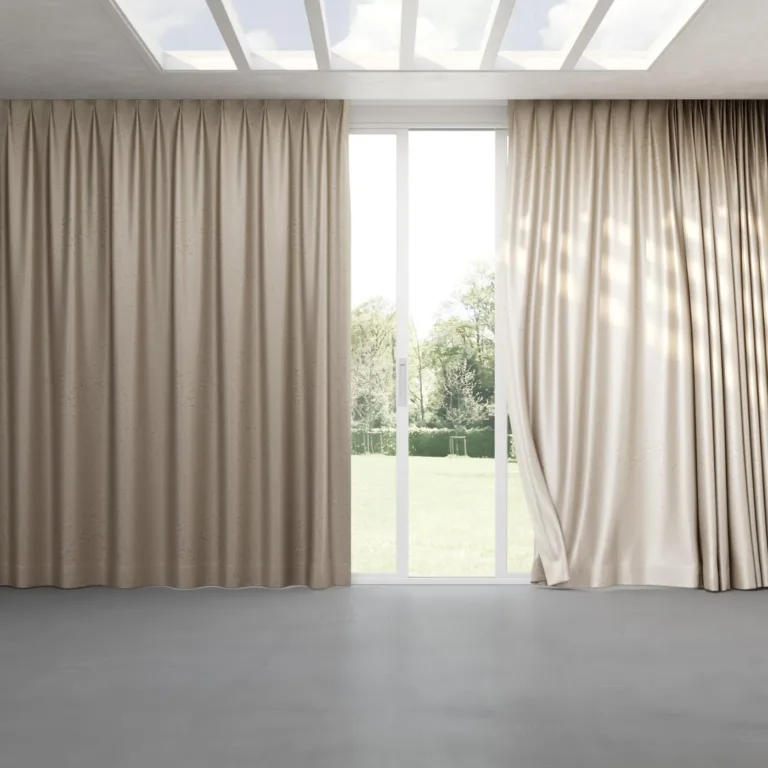 Draperie din catifea Showtime Cast 04 Sand, cu pliuri