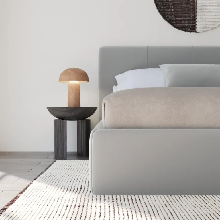 Draperie din catifea Supervio 24 Sterling, în dormitor