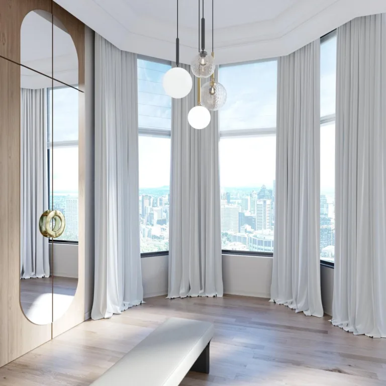 Draperie din catifea Velvelux 25 Ice, lăsată pe pardoseală