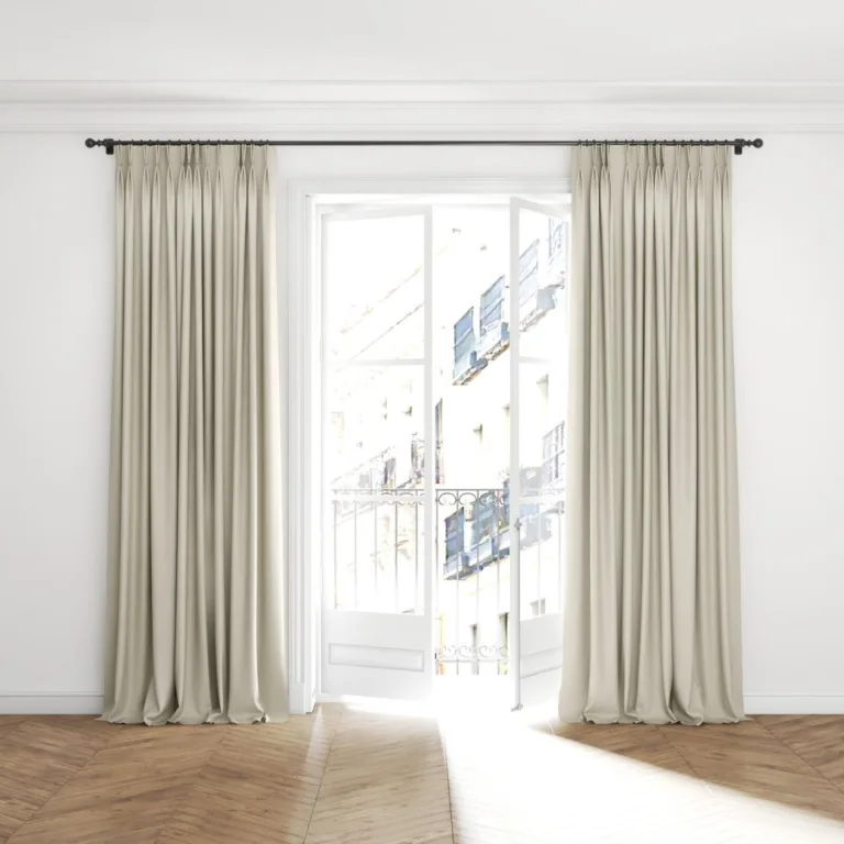 Draperie in Cordoba 07 Greige, lăsată pe pardoseală