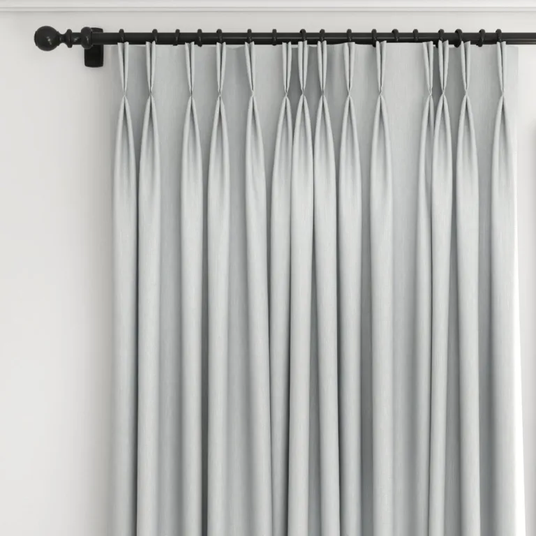 Draperie in Cordoba 28 Sky, lăsată pe pardoseală