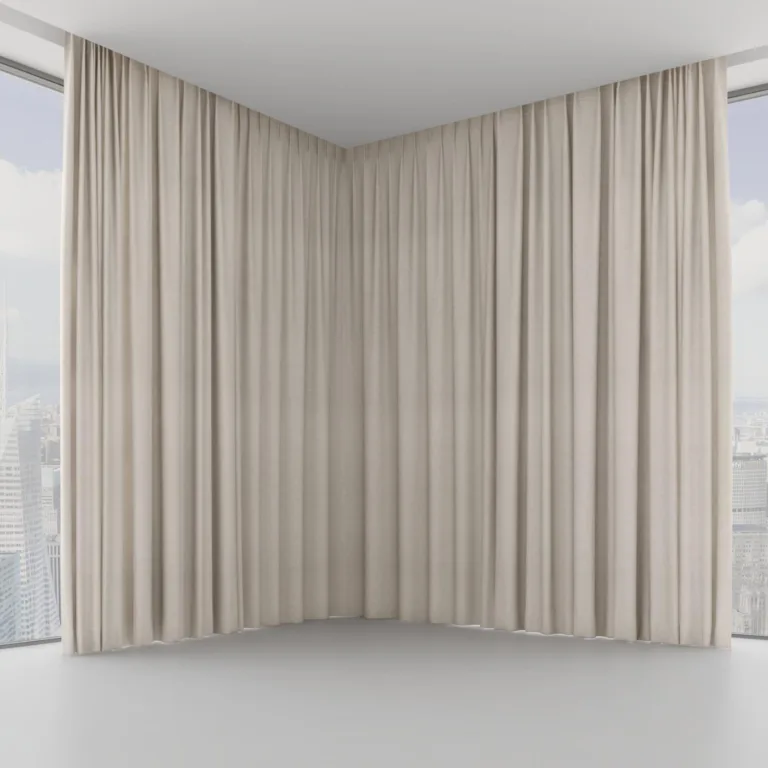 Draperie Maldives 06 Linen, pe șină ascunsă în tavan