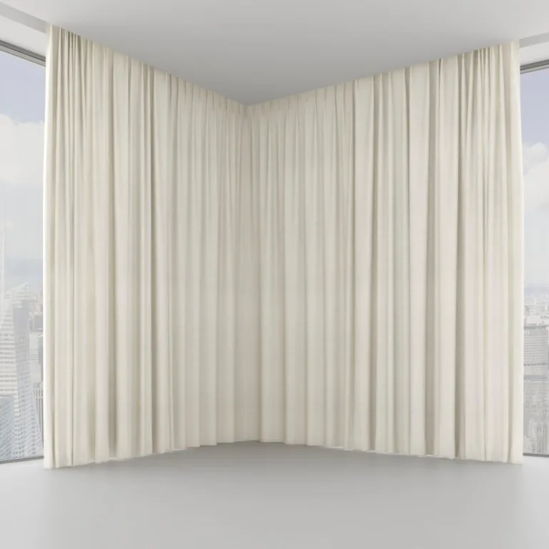 Draperie Maldives 10 Cream, pe șină ascunsă în tavan