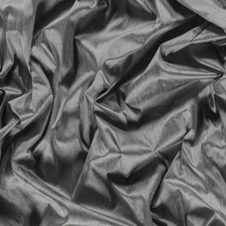 Mătase naturală Luxury 163 charcoal, luciul mătăsii drapate