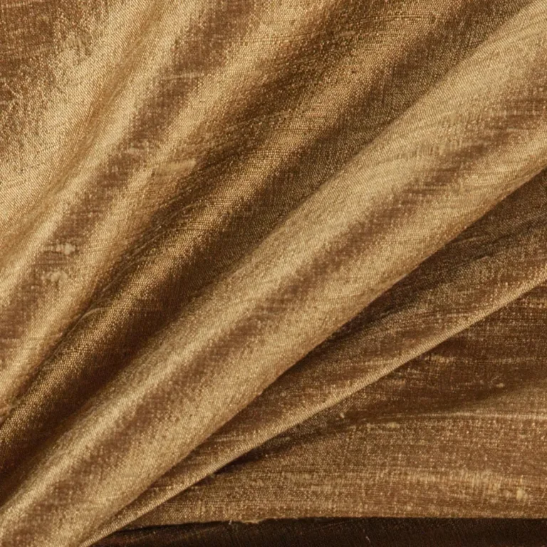 Mătase naturală Luxury 173 doe, textura dupion de aproape