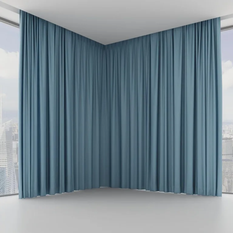 Draperie Mex 12 Teal, pe șină ascunsă în tavan