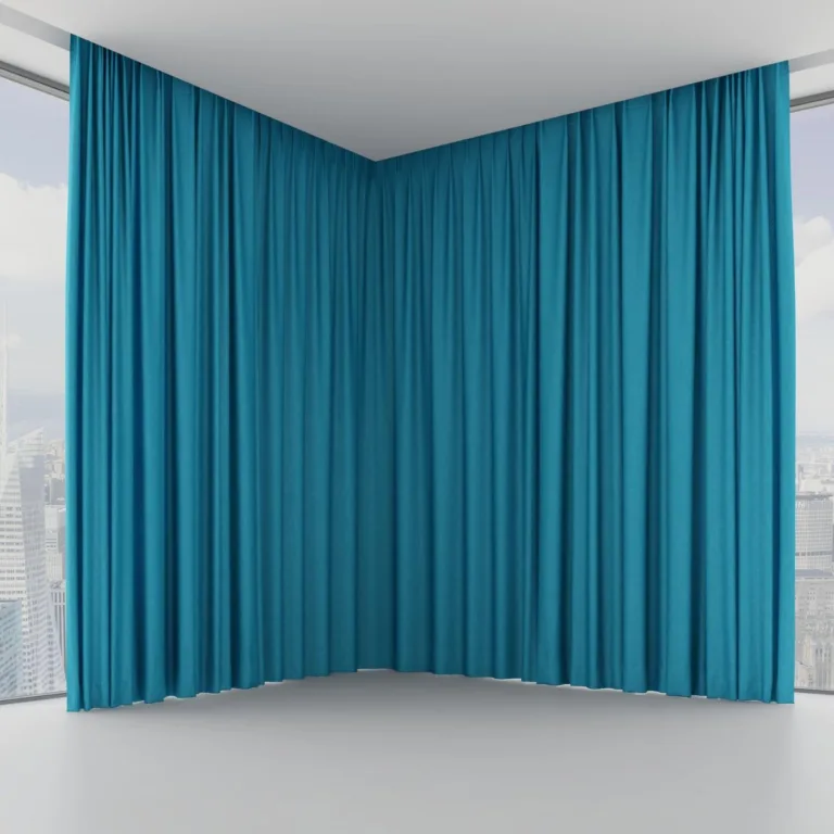 Draperie Perfecto 47 Carribean, pe șină ascunsă în tavan