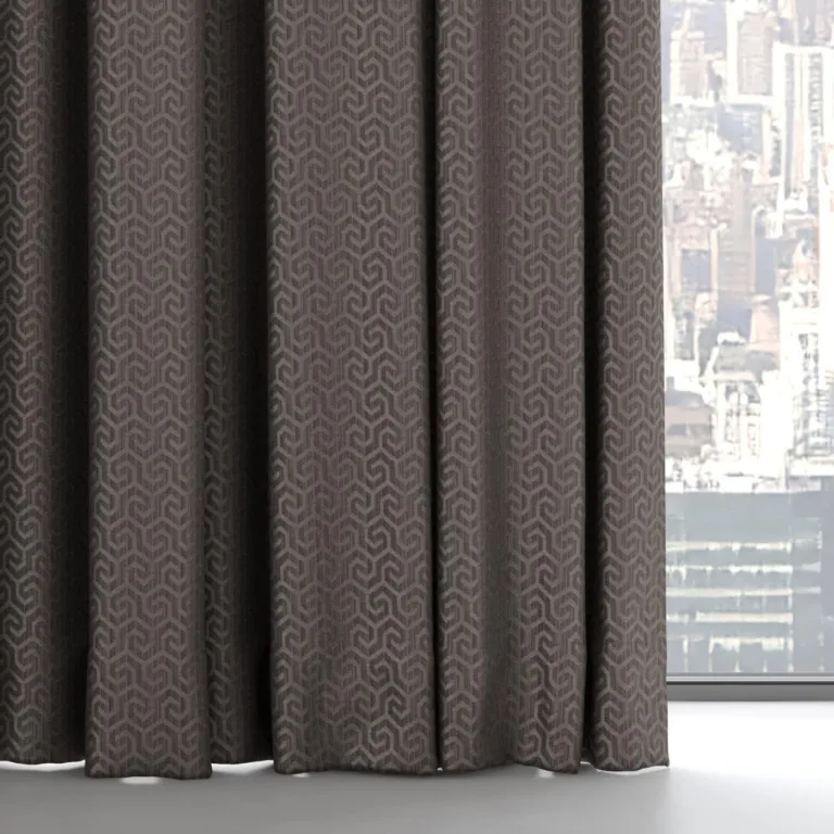 Draperie Vortex Spacetime 22 Pewter, pe șină ascunsă în tavan