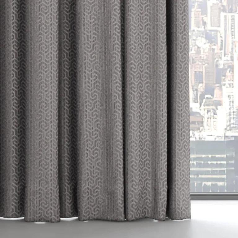 Draperie Vortex Spacetime 25 Steel, pe șină ascunsă în tavan