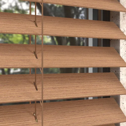Jaluzea din lemn Nordic, culoarea Teak