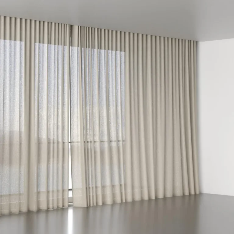 Perdea din in Elegance 01 Dune, cu falduri wave