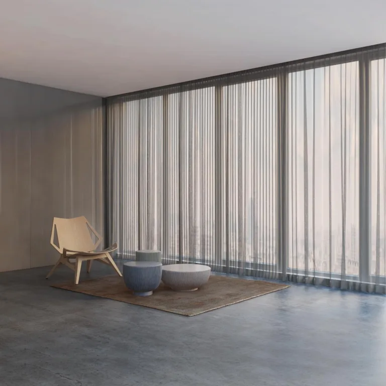 Perdele Sheer Bliss într-un interior amenajat